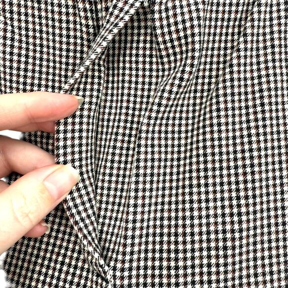 J. Jill Premium Bi-Stretch Pants Size 10 Houndstooth Cropped Black White Pull On - Picture 4 of 11